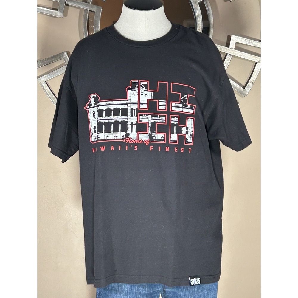 Hawaii's Finest T-Shirt Lolani Palace Mens's L‎ 2022 Black